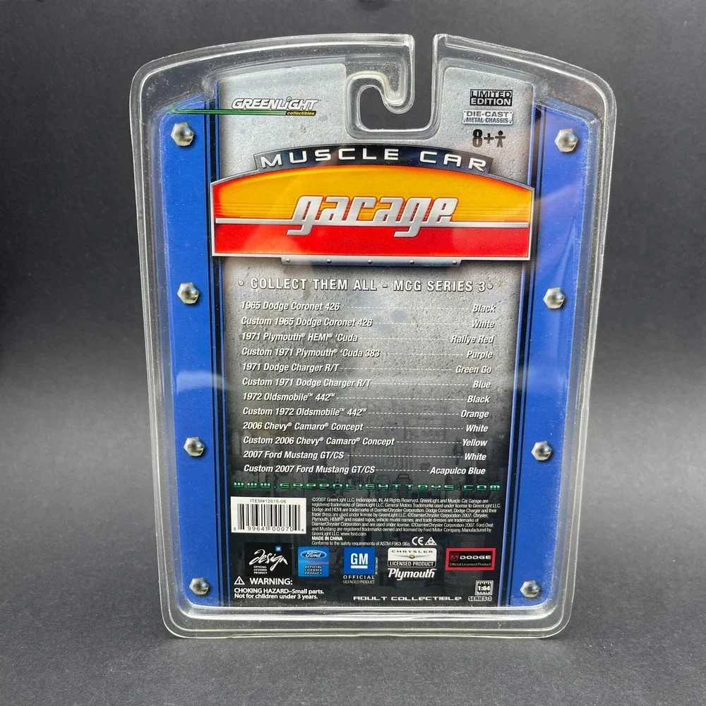 Greenlight Custom 2006 '06 Chevrolet Chevy Camaro Concept Muscle Car Garage 1/64